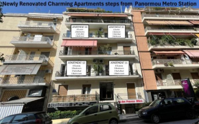 4 Newly Renovated Charming Apartments steps from Panormou Metro Station